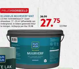 Kluswijs KLUSWIJS MUURVERF MAT aanbieding