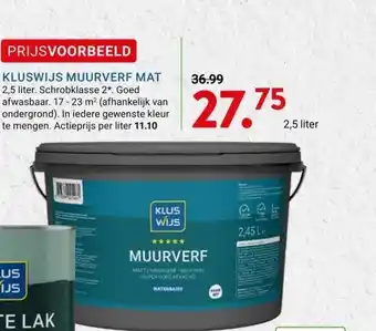 Kluswijs KLUSWIJS MUURVERF MAT aanbieding