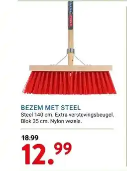 Kluswijs BEZEM MET STEEL aanbieding