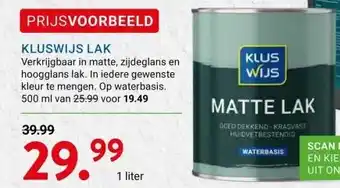 Kluswijs KLUSWIJS LAK aanbieding