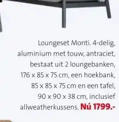 Intratuin Loungeset Monti. aanbieding