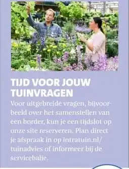 Intratuin TIJD VOOR JOUW TUINVRAGEN aanbieding