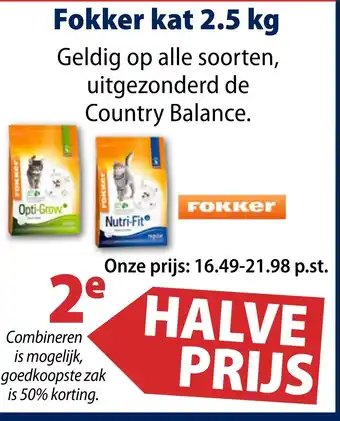 Huisdier Voordeelshop Fokker kat 2.5 kg aanbieding