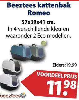 Huisdier Voordeelshop Beeztees kattenbak Romeo aanbieding