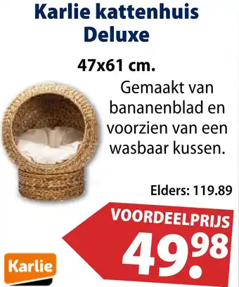 Huisdier Voordeelshop Karlie kattenhuis Deluxe aanbieding