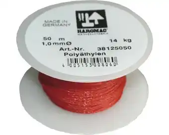 Hornbach HAROMAC Metselkoord Ø 1 mm polyethyleen rood, 50 meter aanbieding