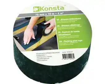 Hornbach KONSTA Bitumen afdektape 75mm, lengte 10 m aanbieding