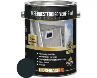 Hornbach HORNBACH Weerbestendige verf 2in1 antraciet 2,5 l aanbieding