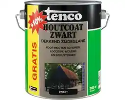 Hornbach TENCO Houtcoat dekkend zijdeglans zwart 2,75 l aanbieding