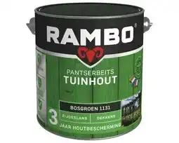 Hornbach RAMBO Pantserbeits Tuinhout zijdeglans dekkend bosgroen 2,5 l aanbieding