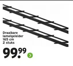 GAMMA Draaibare lamelgeleider 165 cm 2 stuks aanbieding