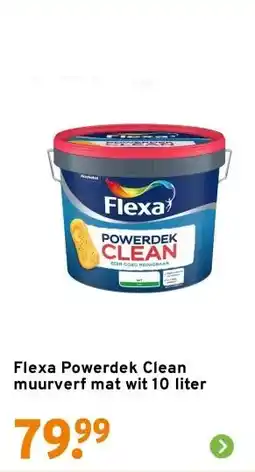 GAMMA Flexa Powerdek Clean muurverf mat wit 10 liter aanbieding