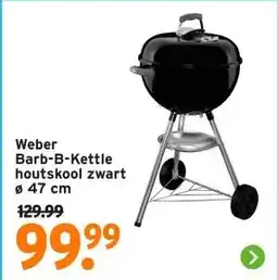 GAMMA Weber Barb-B-Kettle houtskool zwart 47 cm aanbieding