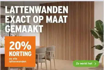 GAMMA LATTENWANDEN EXACT OP MAAT GEMAAKT aanbieding