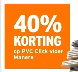 GAMMA 40% KORTING op PVC Click vloer Manera aanbieding