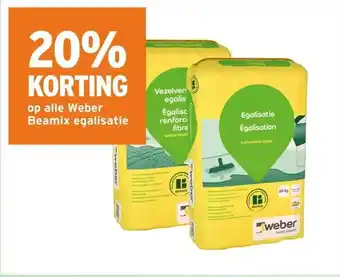 GAMMA 20% KORTING op alle Weber Beamix egalisatie aanbieding