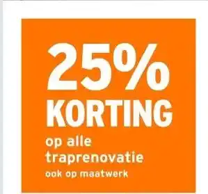 GAMMA 25% KORTING op alle traprenovatie ook op maatwerk aanbieding