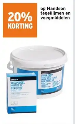 GAMMA 20% korting op Handson tegellijmeen en voegmiddelen aanbieding