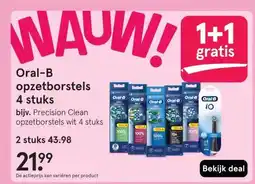 Etos Oral-B opzetborstels 4 stuks aanbieding