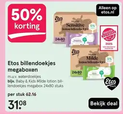 Etos Etos billendoekjes megaboxen aanbieding