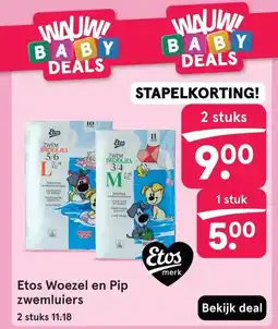 Etos Etos Woezel en Pip zwemluiers aanbieding