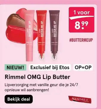 Etos Rimmel OMG Lip Butter aanbieding