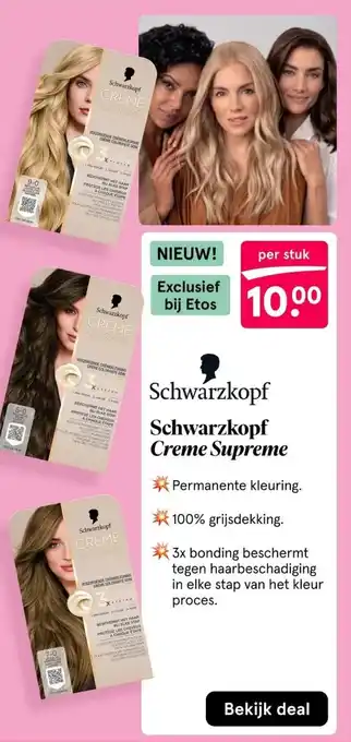 Etos Schwarzkopf Creme Supreme aanbieding