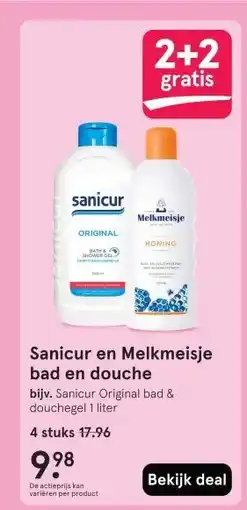 Etos Sanicur en Melkmeisje bad en douche aanbieding