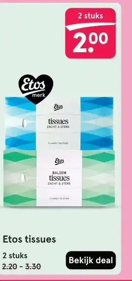 Etos Etos tissues aanbieding