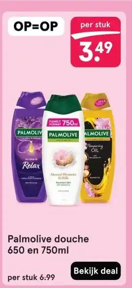 Etos Palmolive douche 650 en 750ml aanbieding