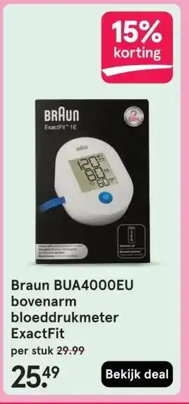 Etos Braun BUA4000EU bovenarm bloeddrukmeter ExactFit aanbieding