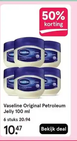 Etos Vaseline Original Petroleum Jelly 100 ml aanbieding