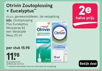 Etos Otrivin Zoutoplossing + Eucalyptus aanbieding