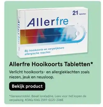 Etos Allerfre Hooikoorts Tabletten* aanbieding