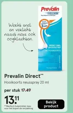 Etos Prevalin Direct** aanbieding