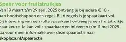 Ekoplaza Spaar voor fruitstruikjes aanbieding