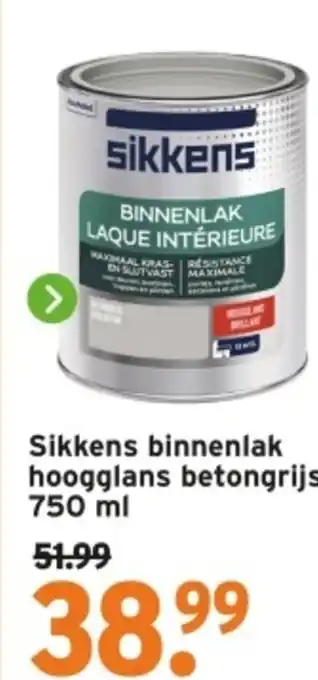 GAMMA Sikkens binnenlak hoogglans betongrijs aanbieding