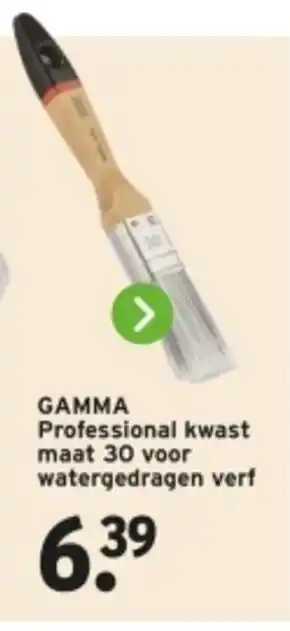 GAMMA GAMMA Professional kwast maat 30 voor watergedragen verf aanbieding