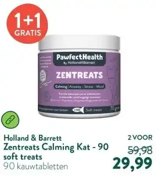 Holland & Barrett Zentreats Calming Kat - 90 soft treats aanbieding