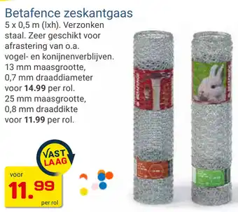 Kluswijs Betafence zeskantgaas aanbieding