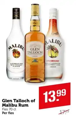 Coop Glen Talloch of Malibu Rum aanbieding