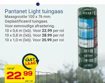 Kluswijs Pantanet Light tuingaas 10*0.6m aanbieding