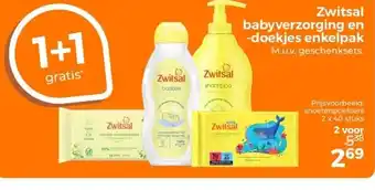 Trekpleister Zwitsal babyverzorging en -doekjes enkelpak aanbieding