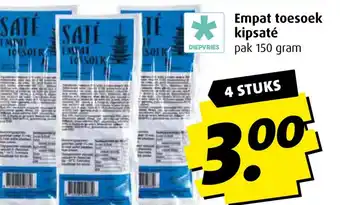 Boni Empat toesoek  kipsaté aanbieding