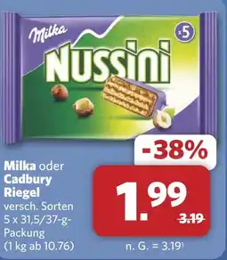 Combi Milka oder Cadbury Riegel aanbieding