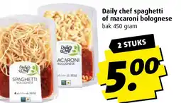 Boni Daily chef spaghetti of macaroni bolognese aanbieding