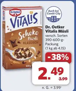 Combi Dr. Oetker Vitalis Müsli aanbieding