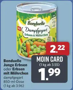 Combi Bonduelle Junge Erbsen oder Erbsen mit Möhrchen aanbieding