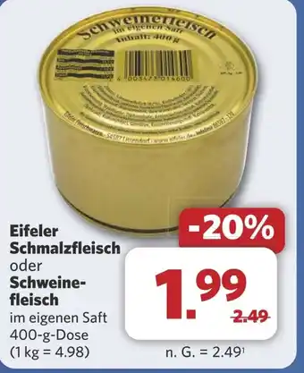 Combi Eifeler Schmalzfleisch oder Schweine- fleisch aanbieding