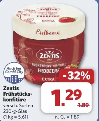 Combi Zentis Frühstücks- konfitüre aanbieding